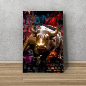 Wall Street Bika Alumínium Kép