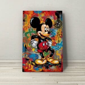 Mickey Mouse Graffiti Stílusú Alumínium Kép