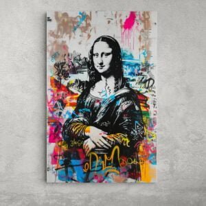 Graffiti Mona Lisa Alumínium Kép