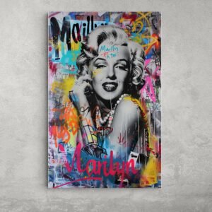 Graffiti Marilyn Pop Art Alumínium Kép