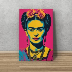 Frida Kahlo Vibrant Pop Art Alumínium Kép