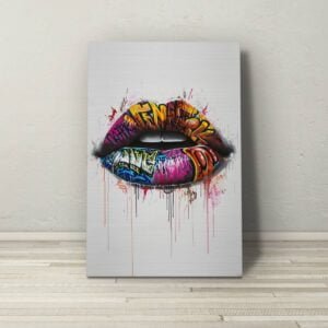 Graffiti Ajkak Pop Art Alumínium Kép