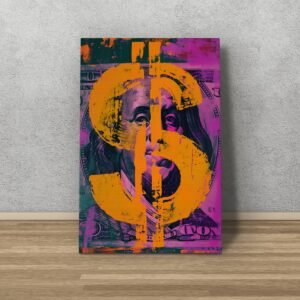 Dollár Jel Pop Art Alumínium Kép