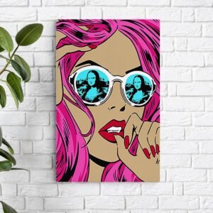Monalisa Tükröződés Pop Art Alumínium Kép