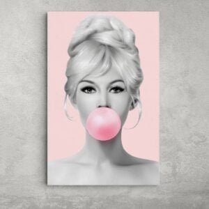 Brigitte Bardot Rágógumi Lány Pop Art Alumínium Kép