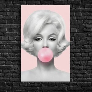 Marilyn Monroe Rágógumi Lány Pop Art Alumínium Kép